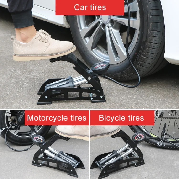 CRP28372_11.webp 0905 Car / Motorcycle / Bicycle Portable Thicker Single Pipe Inflatable Cylinder Pedal Air Pump - Image 12