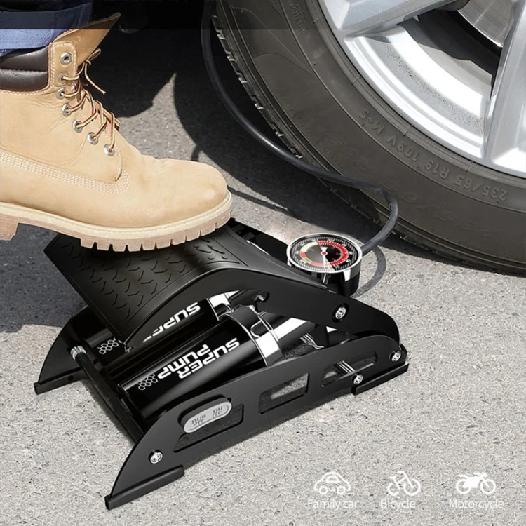CRP28372_9.webp 0905 Car / Motorcycle / Bicycle Portable Thicker Single Pipe Inflatable Cylinder Pedal Air Pump - Image 10