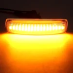 2 PCS DC12V / 3W Car LED Dynamic Blinker Side Lights Flowing Water Turn Signal Light for Land Rover, Amber Light - Image 6