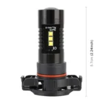2 PCS H16 DC12V 4.3W 6000K 500LM Car Fog Lights with 12LEDs SMD-2525 - Image 4
