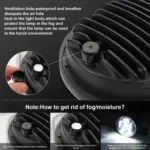 EagleVision DC9-30V 35W 6000K 4000LM 5.75 inch Round Motorcycle 6LEDs Headlight for Harley-Davidson - Image 4
