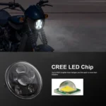 EagleVision DC9-30V 35W 6000K 4000LM 5.75 inch Round Motorcycle 6LEDs Headlight for Harley-Davidson - Image 6