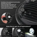 EagleVision DC9-30V 35W 6000K 4000LM 5.75 inch Round Motorcycle LED Headlight with Angel Eye for Harley-Davidson - Image 4