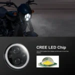 EagleVision DC9-30V 35W 6000K 4000LM 5.75 inch Round Motorcycle LED Headlight with Angel Eye for Harley-Davidson - Image 6