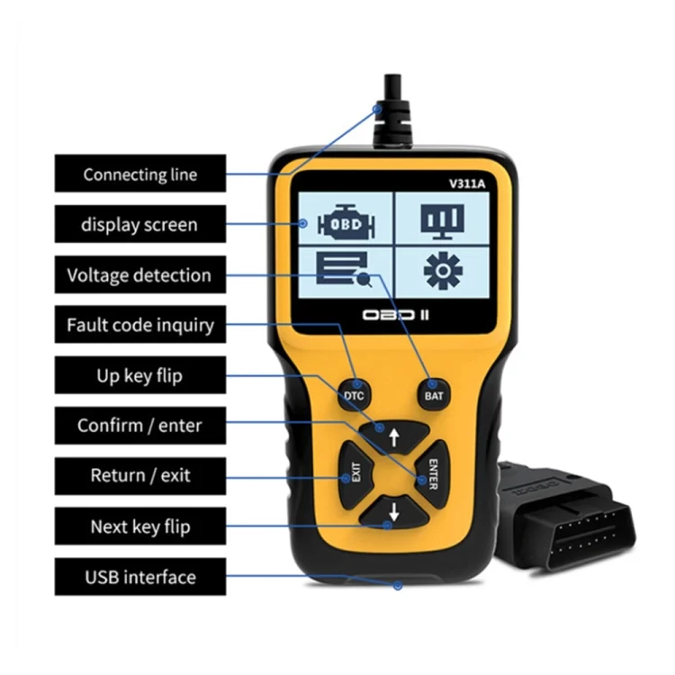 CRP3108_2.webp V311A Car Handheld V1.1 OBD2 Fault Detector OBD2 Diagnostic Tool - Image 3