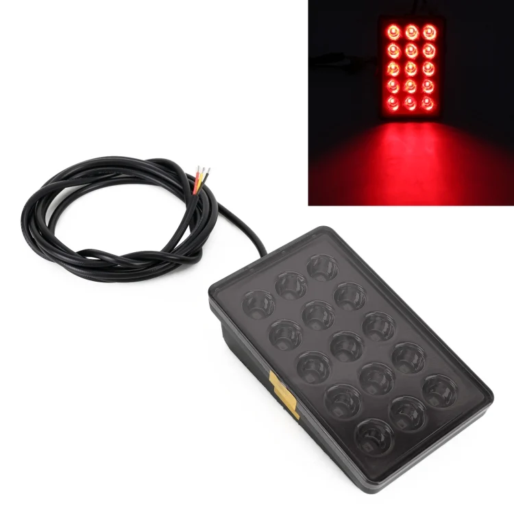 CRP3148B.webp DC12V 1W Car Square Highlight Brake Lights Reversing Light with 15LEDs SMD-3528 - Image 1