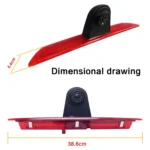 PZ466 Car Waterproof 170 Degree Brake Light View Camera for Ford Transit 2014-2015 - Image 2