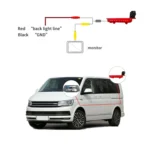 PZ470 Car Waterproof 170 Degree Brake Light View Camera + 7 inch Rearview Monitor for Volkswagen T5 / T6 2010-2017 - Image 8