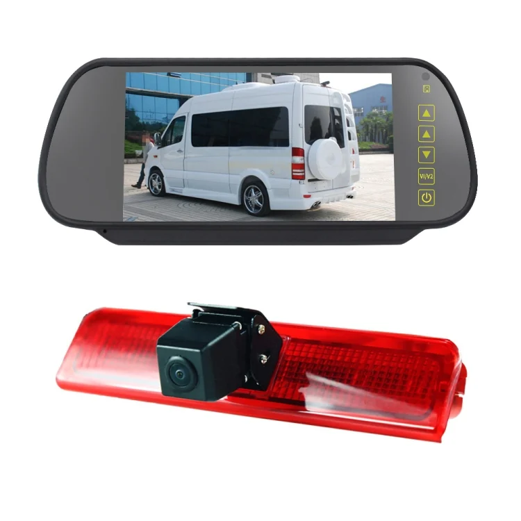 CRP3419.webp PZ476 Car Waterproof 170 Degree Brake Light View Camera + 7 inch Rearview Monitor for Volkswagen Caddy 2013-2015 - Image 1