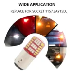2 PCS 1157 DC12V / 1.1W Motorcycle / Car LED Double Color Flashing Light Turn Signal / Brake Lamp with 42LEDs SMD-3014 Lamp Beads - Image 5
