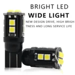 10 PCS T10/168/194 DC12V / 1W / 6000K / 60LM Car Decoding Clearance Lights with 12LEDs SMD-3030 Lamp Beads - Image 2