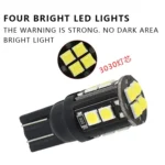 10 PCS T10/168/194 DC12V / 1W / 6000K / 60LM Car Decoding Clearance Lights with 12LEDs SMD-3030 Lamp Beads - Image 4