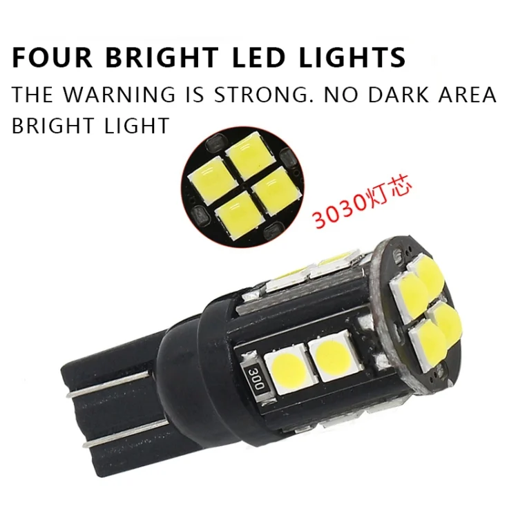 CRP3515_3.webp 10 PCS T10/168/194 DC12V / 1W / 6000K / 60LM Car Decoding Clearance Lights with 12LEDs SMD-3030 Lamp Beads - Image 4