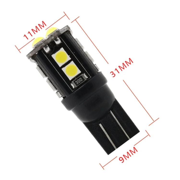 CRP3515_4.webp 10 PCS T10/168/194 DC12V / 1W / 6000K / 60LM Car Decoding Clearance Lights with 12LEDs SMD-3030 Lamp Beads - Image 5