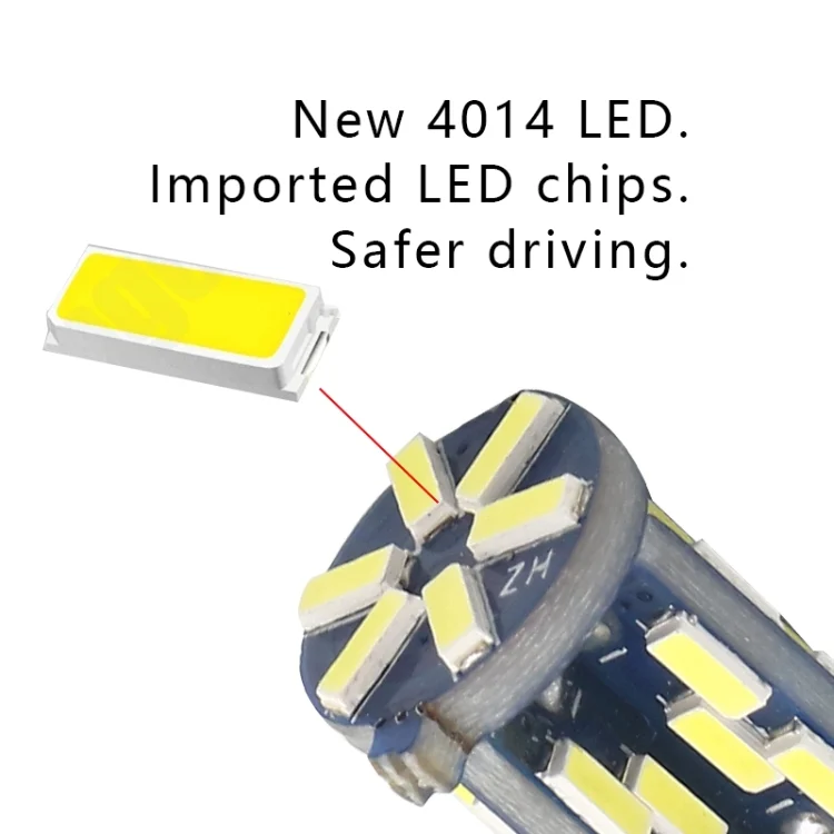 CRP3517_5.webp 10 PCS T10 DC12V / 3W / 6000K / 180LM Car Canbus Decoding LED Clearance Lights with 30LEDs SMD-4041 Lamp Beads - Image 6