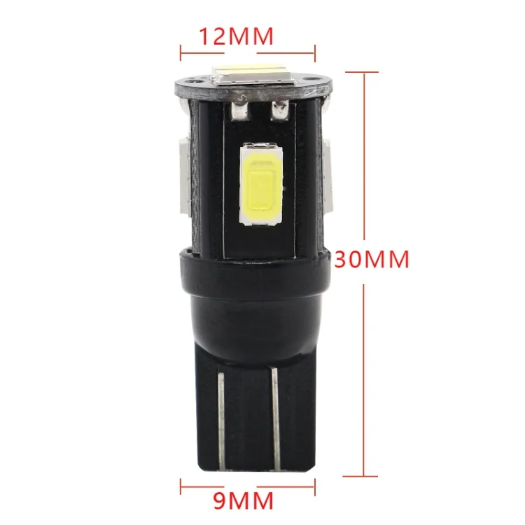CRP3518_4.webp 10 PCS T10 DC12V / 1.5W / 6000K / 80LM Car Decoding LED Clearance Lights with 6LEDs SMD-5630 Lamp Beads - Image 5