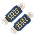 2pcs 39mm DC12-24V / 1W / 6000K / 60LM 15LEDs SMD Car Reading Lamp Dome Light