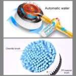 Car Cleaning Tools Chenille Automatic Rotating Car Wash Brush, Style: Water Brush + 10m Water Pipe - Image 6
