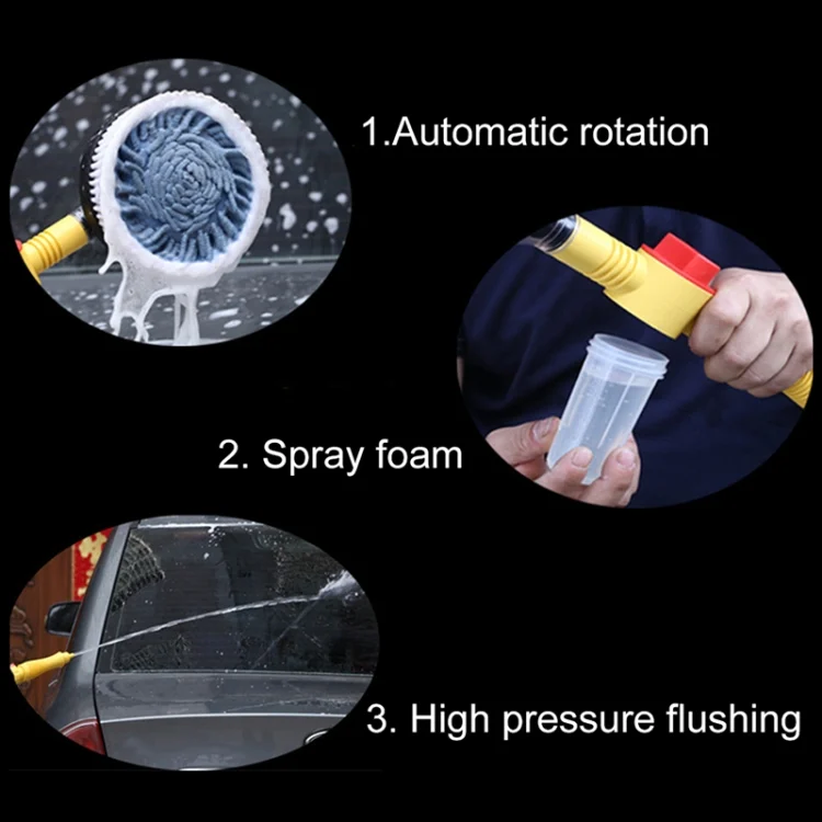 CRP3529_10.webp Car Cleaning Tools Chenille Automatic Rotating Car Wash Brush, Style: Single Water Brush - Image 11