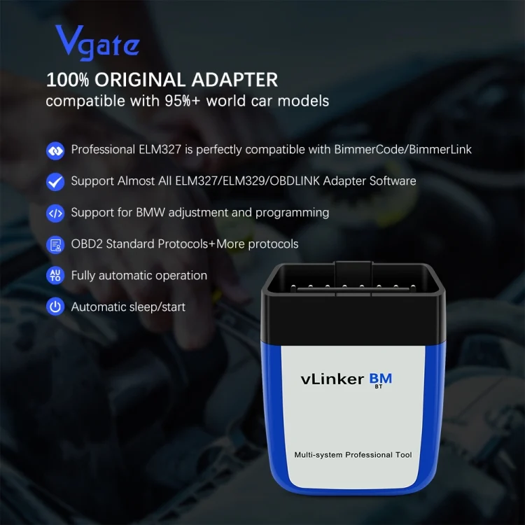 CRP3541_4.webp Vgate VLINKER BM V2.2 Bluetooth 3.0 Android Phone Car OBD Fault Diagnosis Detector - Image 5