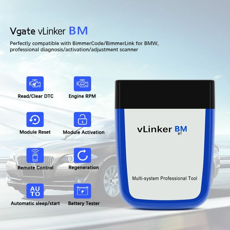 CRP3541_5.webp Vgate VLINKER BM V2.2 Bluetooth 3.0 Android Phone Car OBD Fault Diagnosis Detector - Image 6