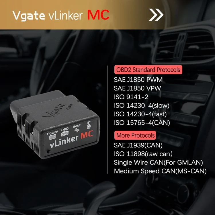 CRP3543_6.webp Vgate VLINKER MC V2.2 Bluetooth 3.0 Car OBD Fault Diagnosis Detector - Image 7