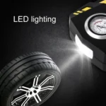 Car 12V Portable Inflatable Cylinder Pedal Pointer Air Pump with Light & Tool Box - Image 8