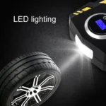Car 12V Portable Inflatable Cylinder Pedal Digital Display Air Pump with Light & Tool Box - Image 8