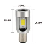 BA20D DC12-80V / 20W / 6000K / 2000LM Motorcycle Headlight with Angel Eyes - Image 3