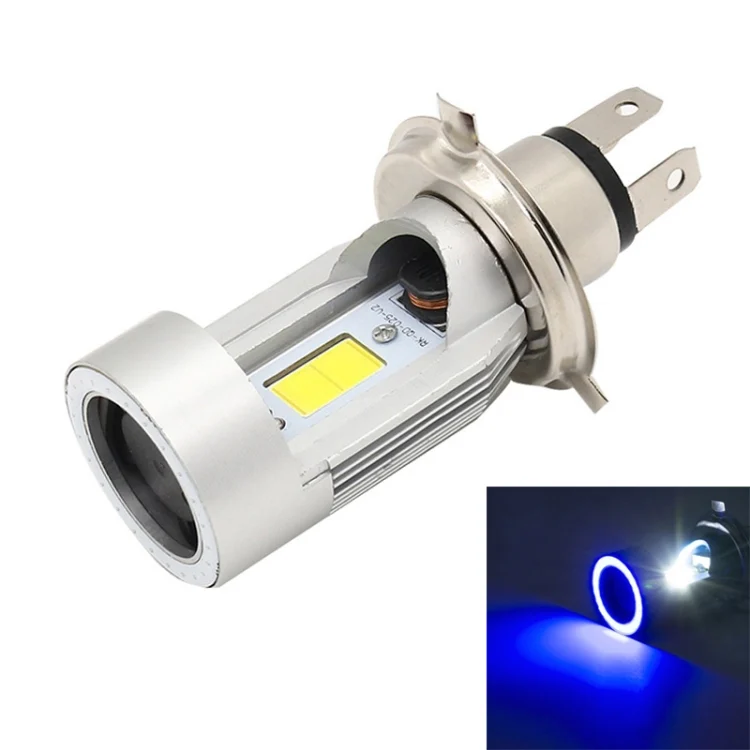 CRP3569L.webp H4 DC12-80V / 20W / 6000K / 2000LM Motorcycle Headlight with Angel Eyes - Image 1