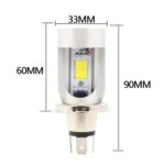 H4 DC12-80V / 20W / 6000K / 2000LM Motorcycle Headlight with Angel Eyes - Image 4