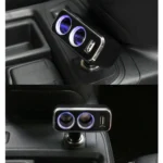 SHUNWEI SD-1909 80W 0.8A Car 2 in 1 USB Charger 90 Degree Free Rotation Cigarette Lighter - Image 10
