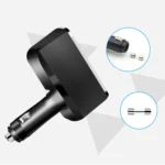 SHUNWEI SD-1909 80W 0.8A Car 2 in 1 USB Charger 90 Degree Free Rotation Cigarette Lighter - Image 4