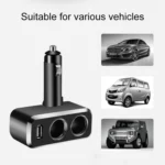 SHUNWEI SD-1909 80W 0.8A Car 2 in 1 USB Charger 90 Degree Free Rotation Cigarette Lighter - Image 6