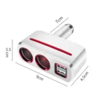 SHUNWEI SD-1918 80W 3.1A Car 2 in 1 Dual USB Charger - Image 10