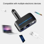 SHUNWEI SD-1918 80W 3.1A Car 2 in 1 Dual USB Charger - Image 6