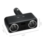 SHUNWEI SD-1925 120W 3A Car 2 in 1 Dual USB Charger 90 Degree Free Rotation Cigarette Lighter - Image 11