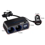 SHUNWEI SD-1928A 80W 3A Car 2 in 1 Dual USB Charger Cigarette Lighter - Image 3