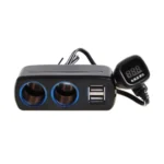 SHUNWEI SD-1928C 80W 3.1A Car 2 in 1 Dual USB Charger Cigarette Lighter with Voltage Detection - Image 2