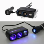 SHUNWEI SD-1928C 80W 3.1A Car 2 in 1 Dual USB Charger Cigarette Lighter with Voltage Detection - Image 5