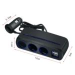 SHUNWEI SD-1938 120W 3A Car 3 in 1 Dual USB Charger Cigarette Lighter with Atmosphere Light - Image 8