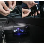SHUNWEI SD-1938 120W 3A Car 3 in 1 Dual USB Charger Cigarette Lighter with Atmosphere Light - Image 5