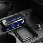 SHUNWEI SD-1938 120W 3A Car 3 in 1 Dual USB Charger Cigarette Lighter with Atmosphere Light - Image 6