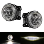 2 PCS DC12V-30V / 30W / 3A / 1440LM 12LEDs  4 inch Car LED Colorful Fog Light, Style: White Background - Image 9