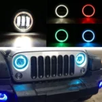 2 PCS DC12V-30V / 30W / 3A / 1440LM 12LEDs  4 inch Car LED Colorful Fog Light, Style: White Background - Image 8