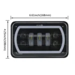 5 inch 30W DC 10-30V 7200LM IP67 Car LED Turn Signal / Headlight, with Angel Eyes - Image 2