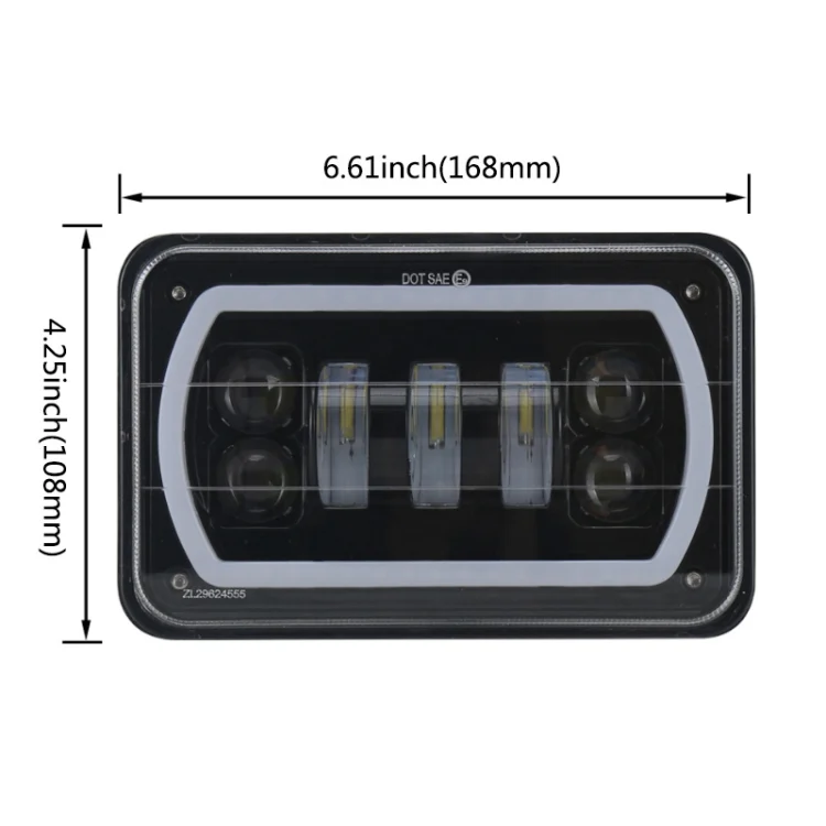 CRP3597_1.webp 5 inch 30W DC 10-30V 7200LM IP67 Car LED Turn Signal / Headlight, with Angel Eyes - Image 2