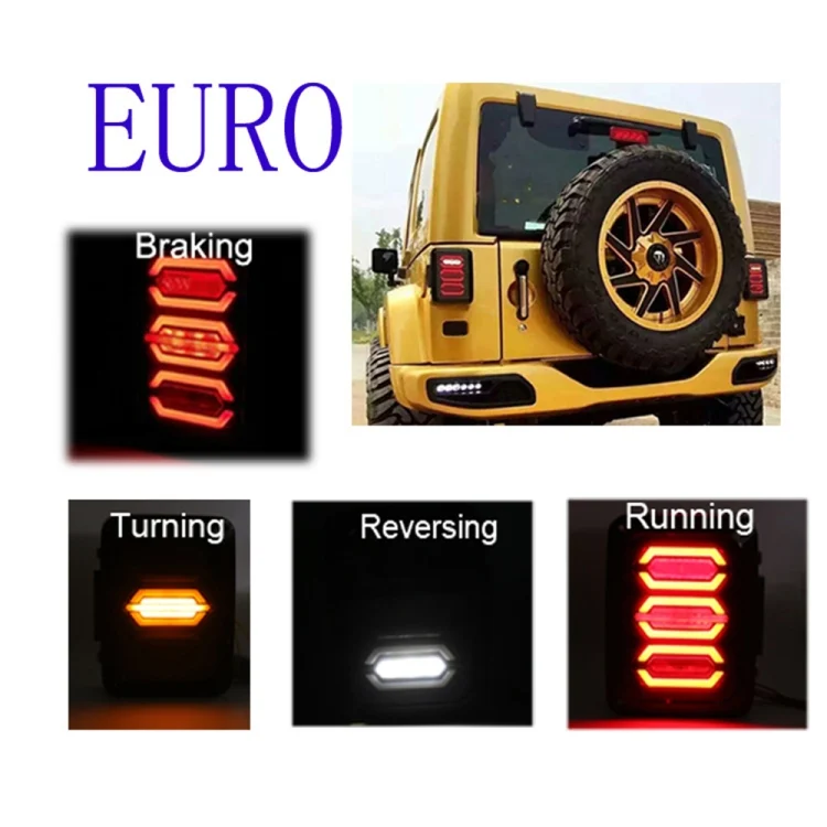 CRP3606_5.webp 1 Pair 15W DC 12V IP67 4 in 1 Car LED Tail Lights / Driving Lights / Brake Lights/Turn Reverse, European Version - Image 6