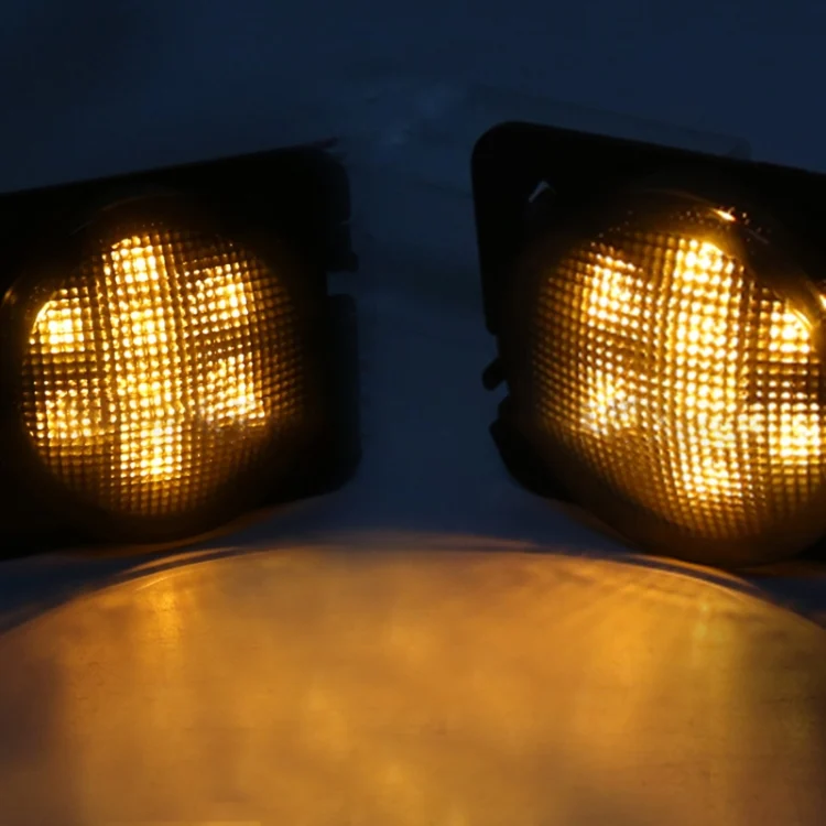 CRP3610_5.webp 2 PCS 8W DC 12V Car SUV Refit LEDWheel Eyebrow Turn Signal for Jeep Wrangler JK 07-17, Specification: Butt Assembly Without Aperture - Image 6