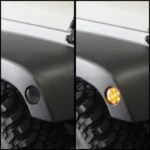 2 PCS 8W DC 12V Car SUV Refit LED Wheel Eyebrow Turn Signal for Jeep Wrangler JK 07-17, Specification: Butt Assembly with Aperture - Image 8
